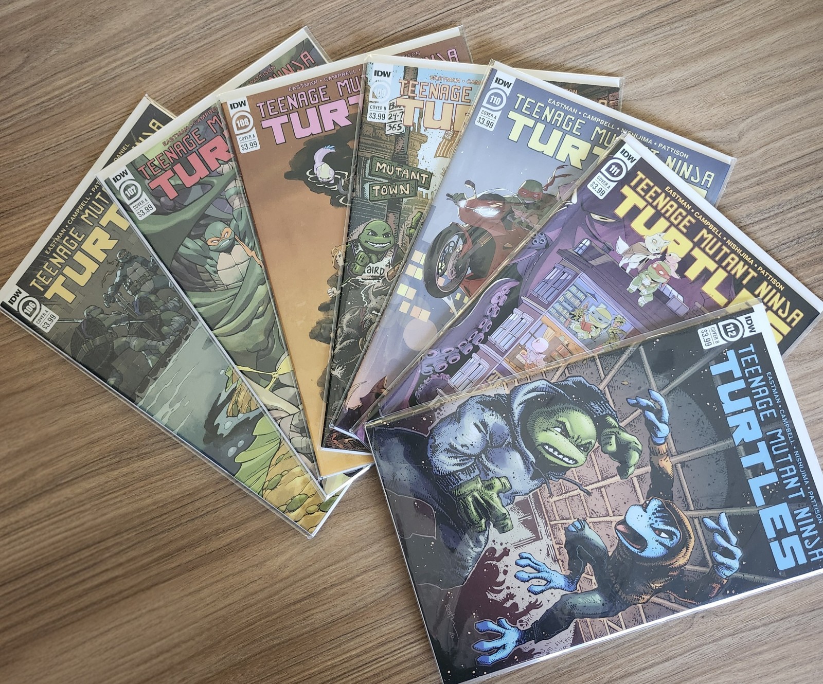 Teenage Mutant Ninja Turtles 106 Through 112 IDW TMNT 7 Comic Lot