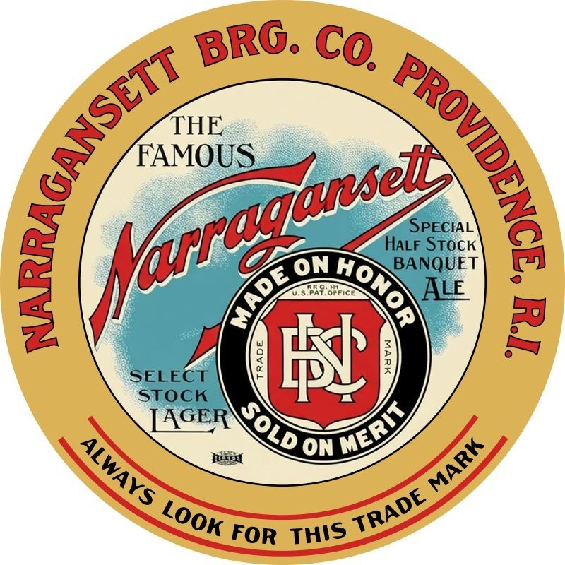 Narragansett Beer Made on Honor, Sold on Merit NEW METAL SIGN: 12\