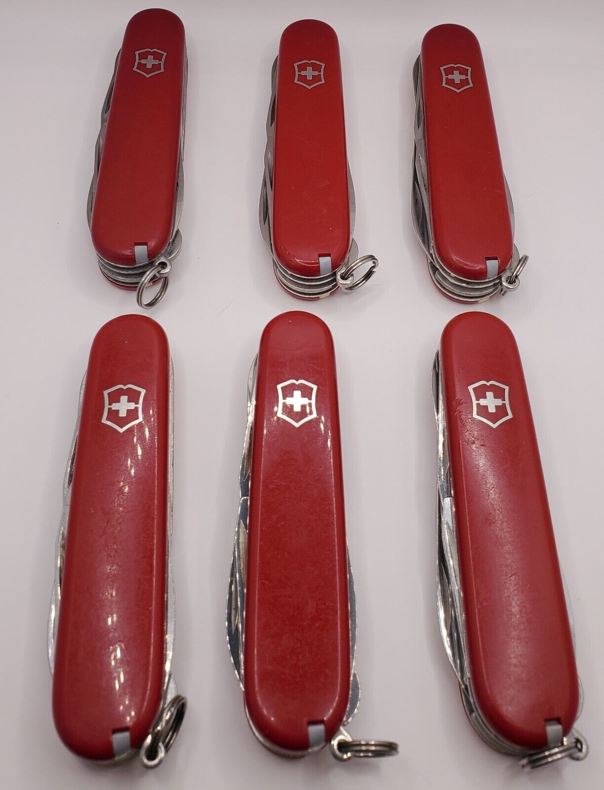 Victorinox Super Tinker Swiss Army Knife Lot of 6 Red 91 mm condition USED