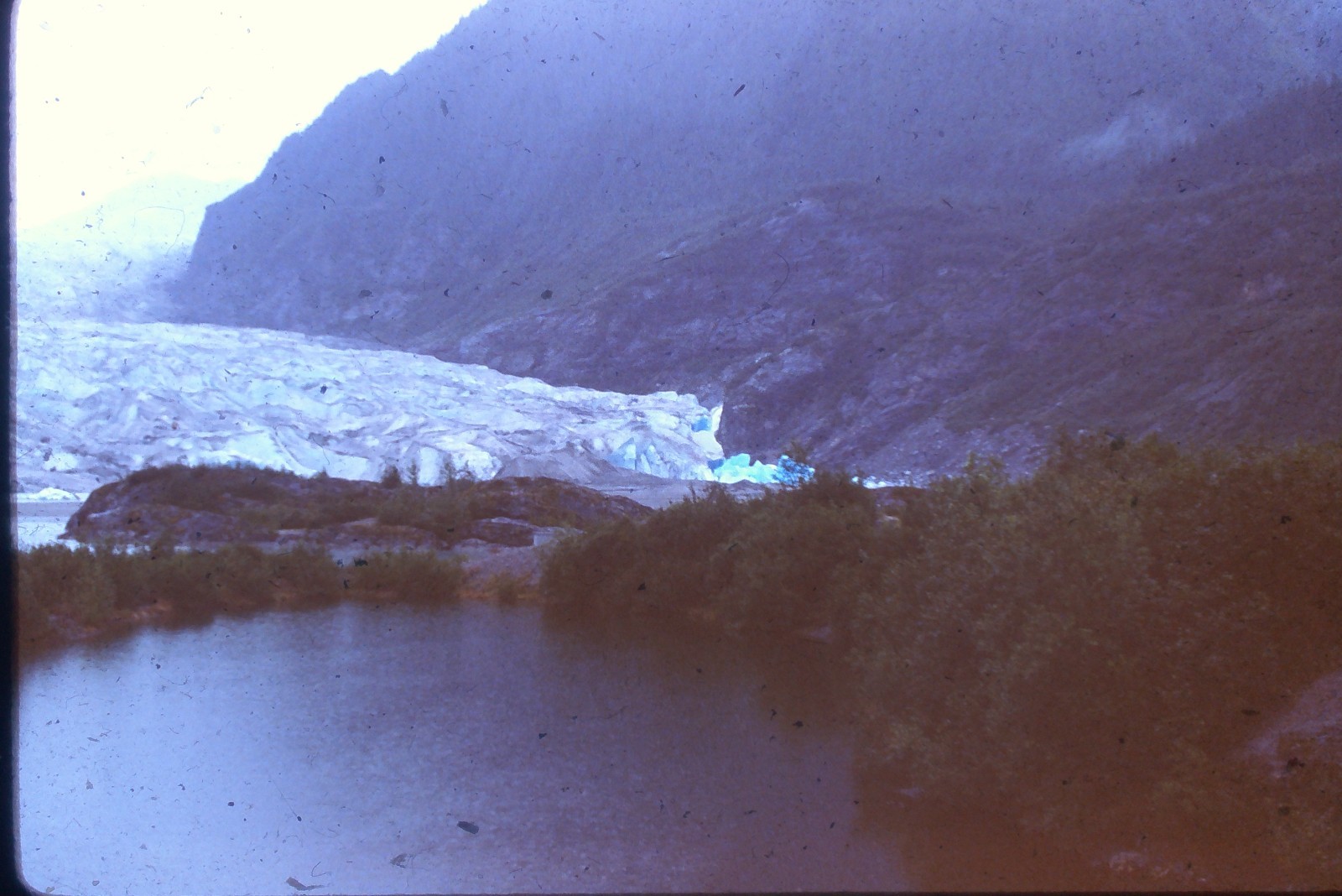 c1960\'s Ektachrome 35mm Slide Border Mendenhall Glacier Juneau Alaska Landscape