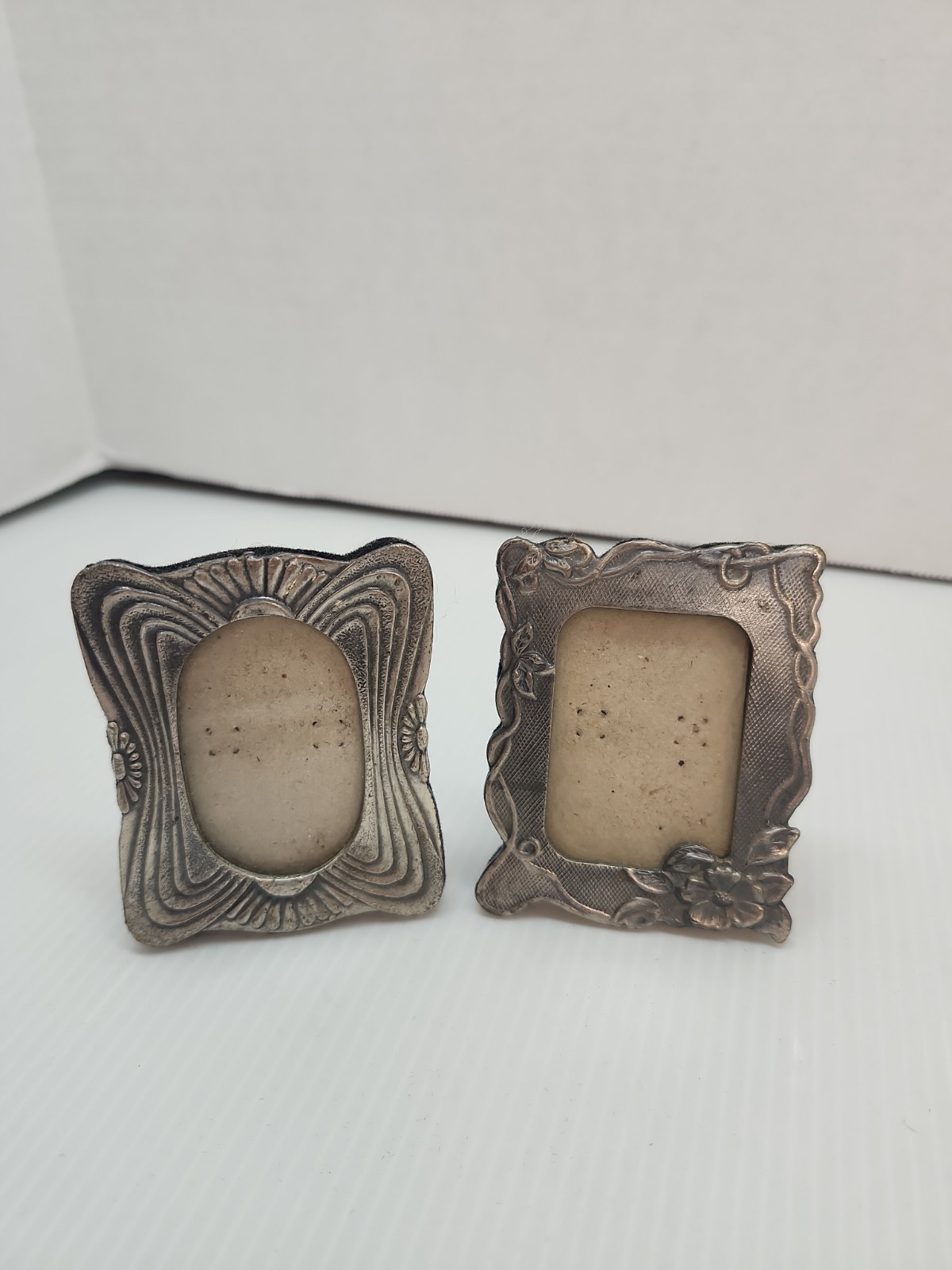 Vintage Pewter Miniature Frames Ornate Gilde Handwerk