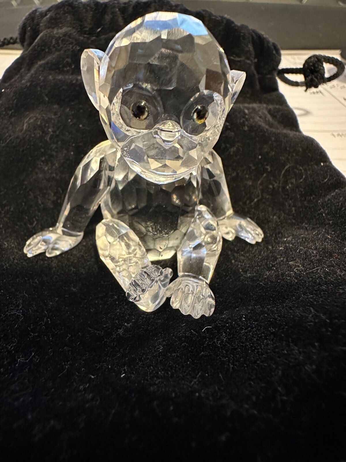Swarovski Crystal Figurine CHIMPANZEE Monkey 7618