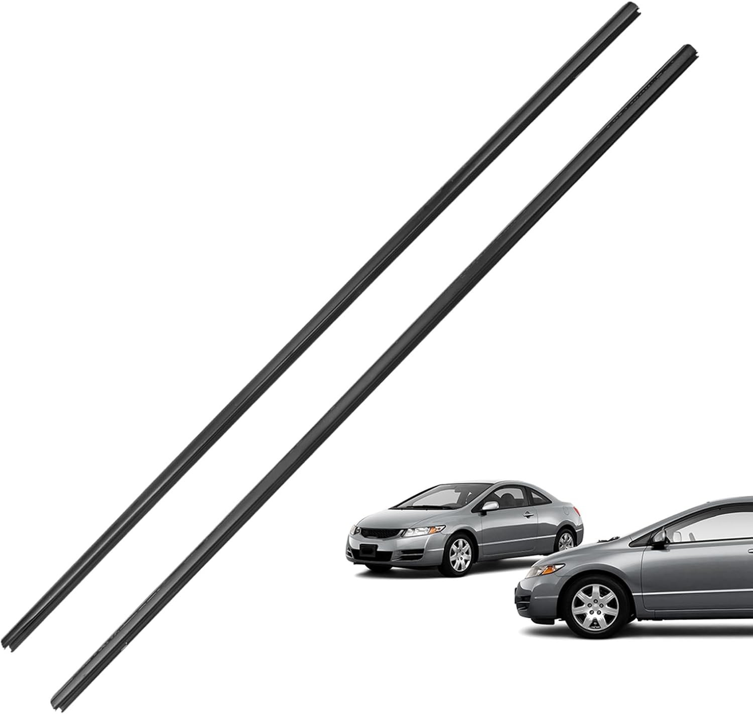 Front Door Window Belt Molding Weatherstrip for Honda Coupe 2D 06-11 Exterior Do