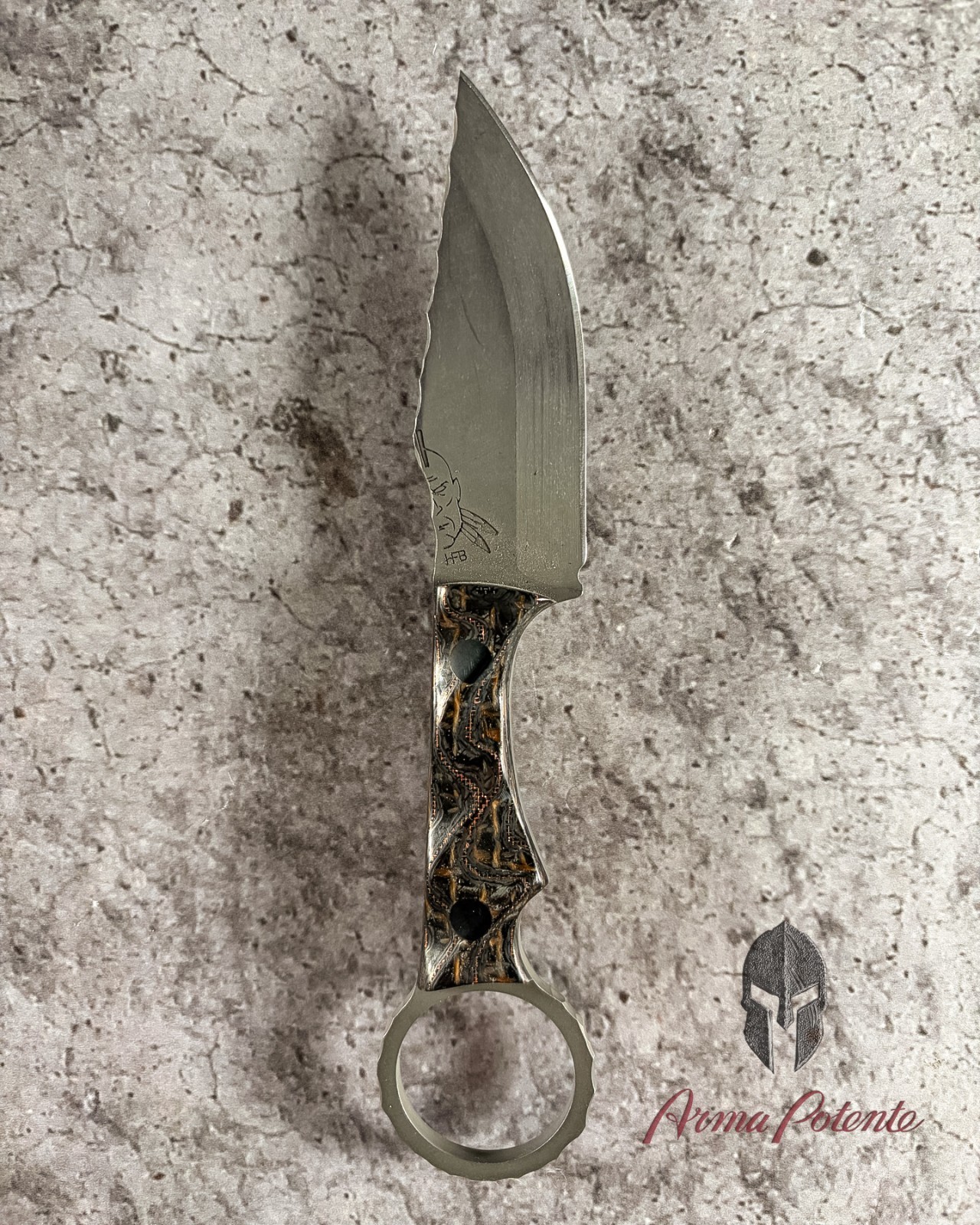 NEW Half Face Blades Jaq One-Off Custom Carbon Burlap Copper Mesh Fixed Blade