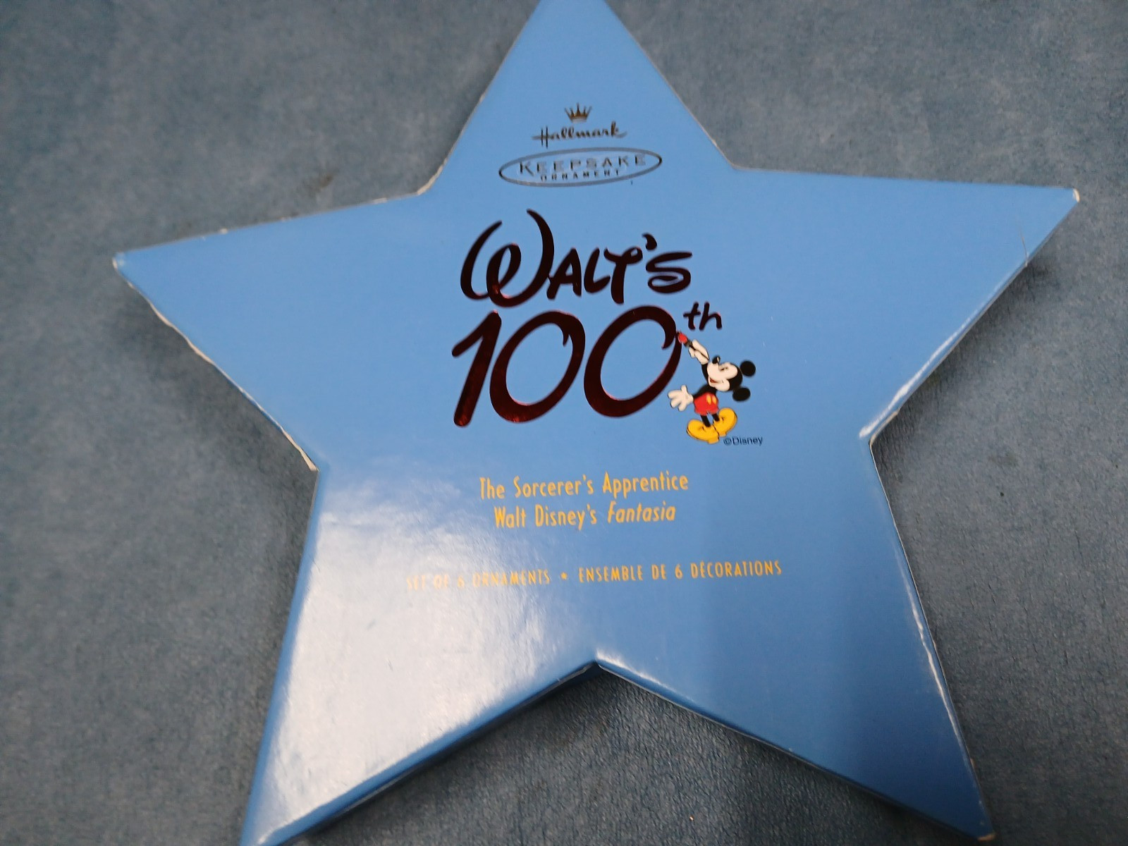 Hallmark Keepsake Ornaments Walt\'s 100th The Sorcerer\'s Apprentice 2001 Pewter