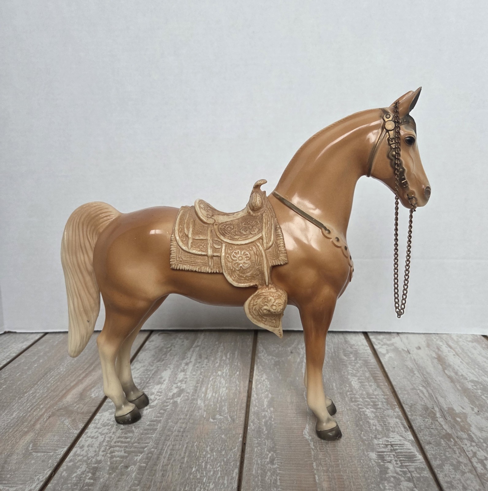 Vintage Breyer Western Model Horse With Saddle USA Made