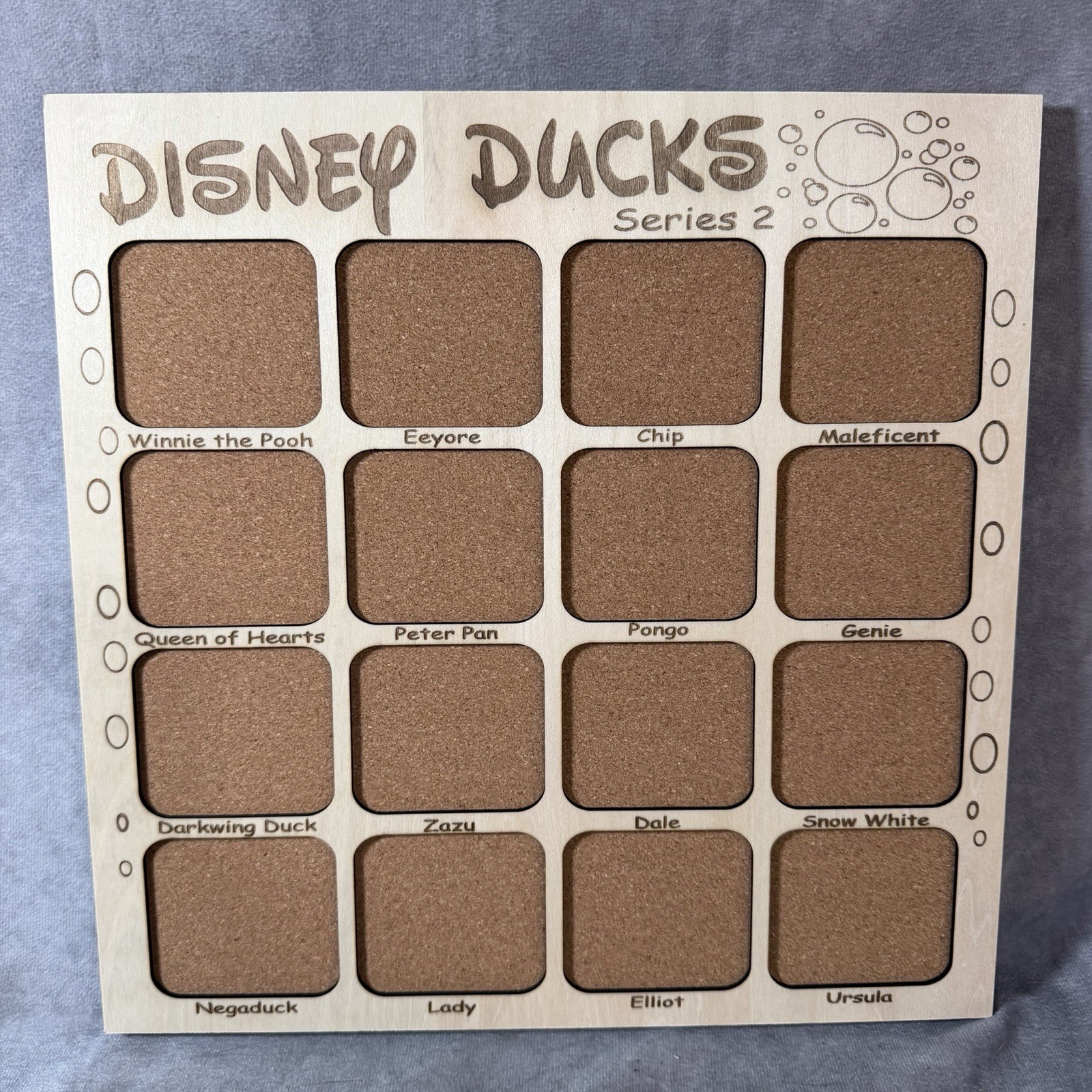 Custom Disney Pin Board - Disney Ducks Series 2 - Fits Entire Set