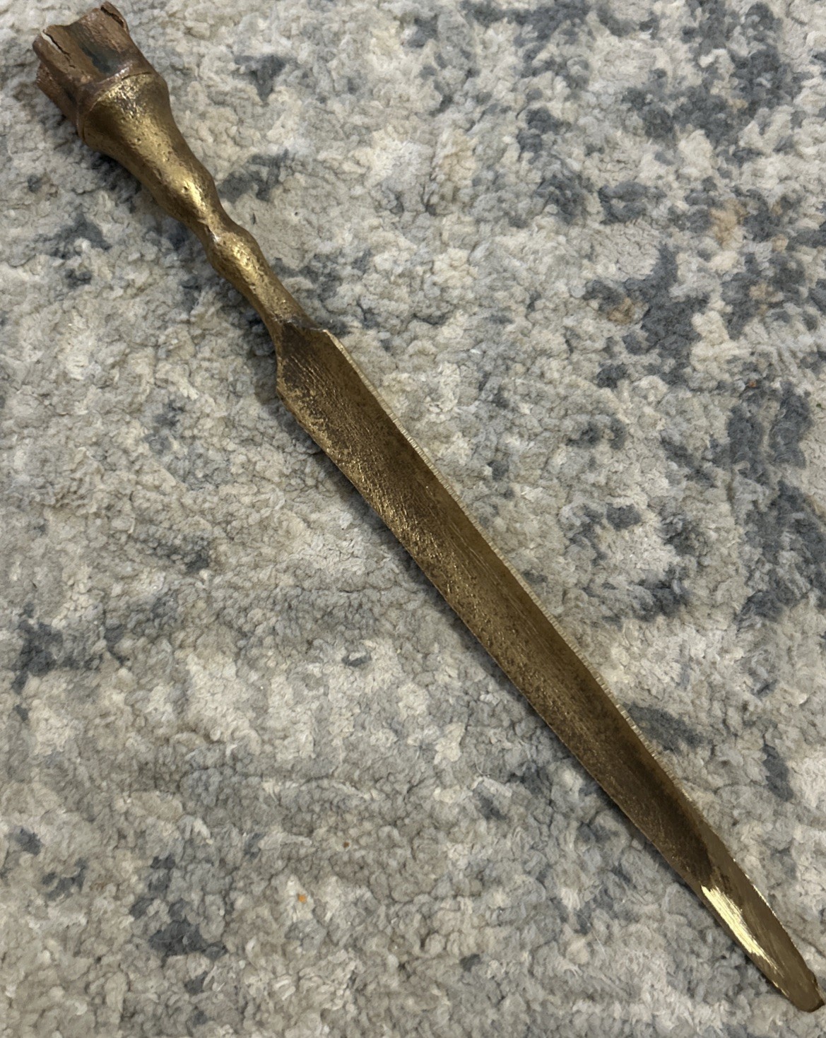 Vintage Solid Brass Deer Hoof Foot Letter Opener Paper Knife Desktop Tool