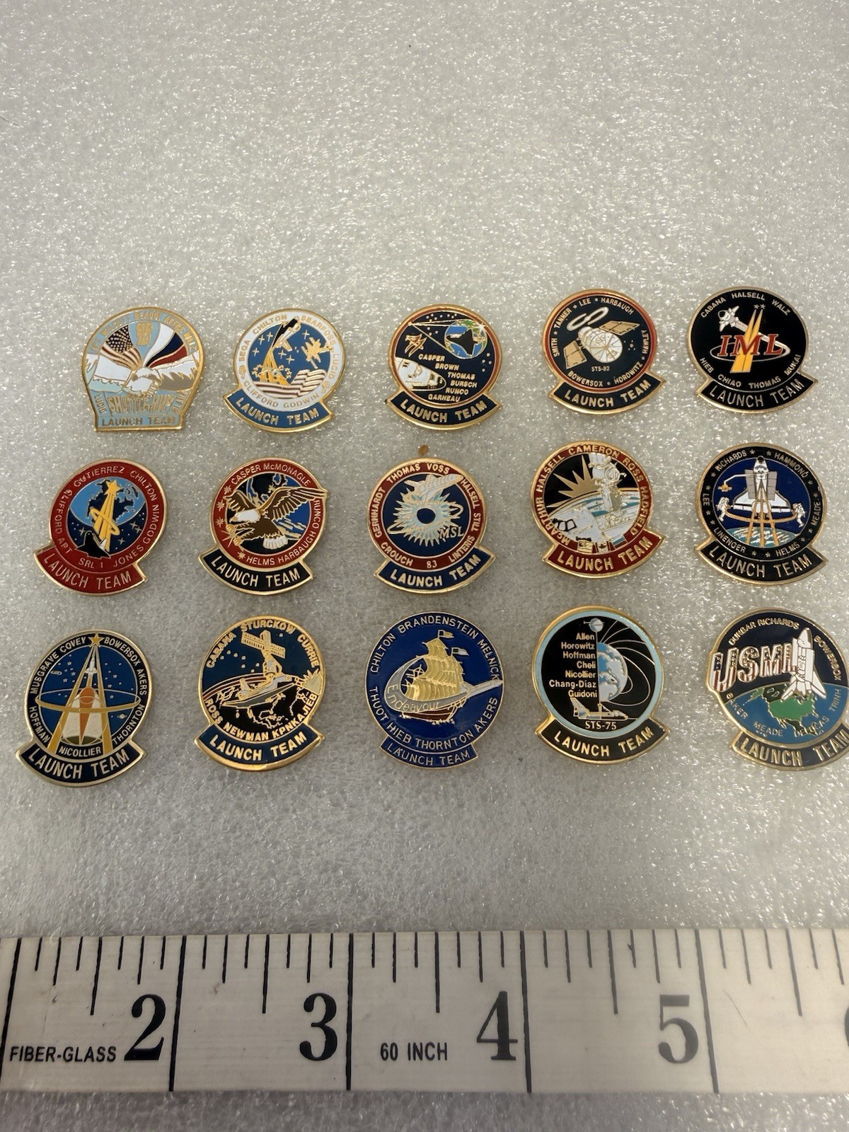 Launch Team Pin Lot Of 15 Vintage NASA