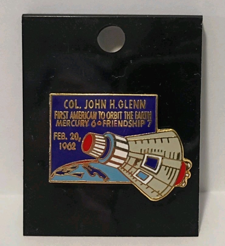 JOHN GLENN - 1st AMERICAN TO ORBIT THE EARTH ORIGINAL AB Emblem NASA USAF PIN