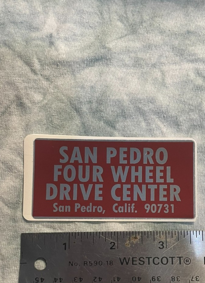 SAN PEDRO FOUR WHEEL  Repro of Vintage Off Road 4X4 BAJA VW RACING Sticker Decal