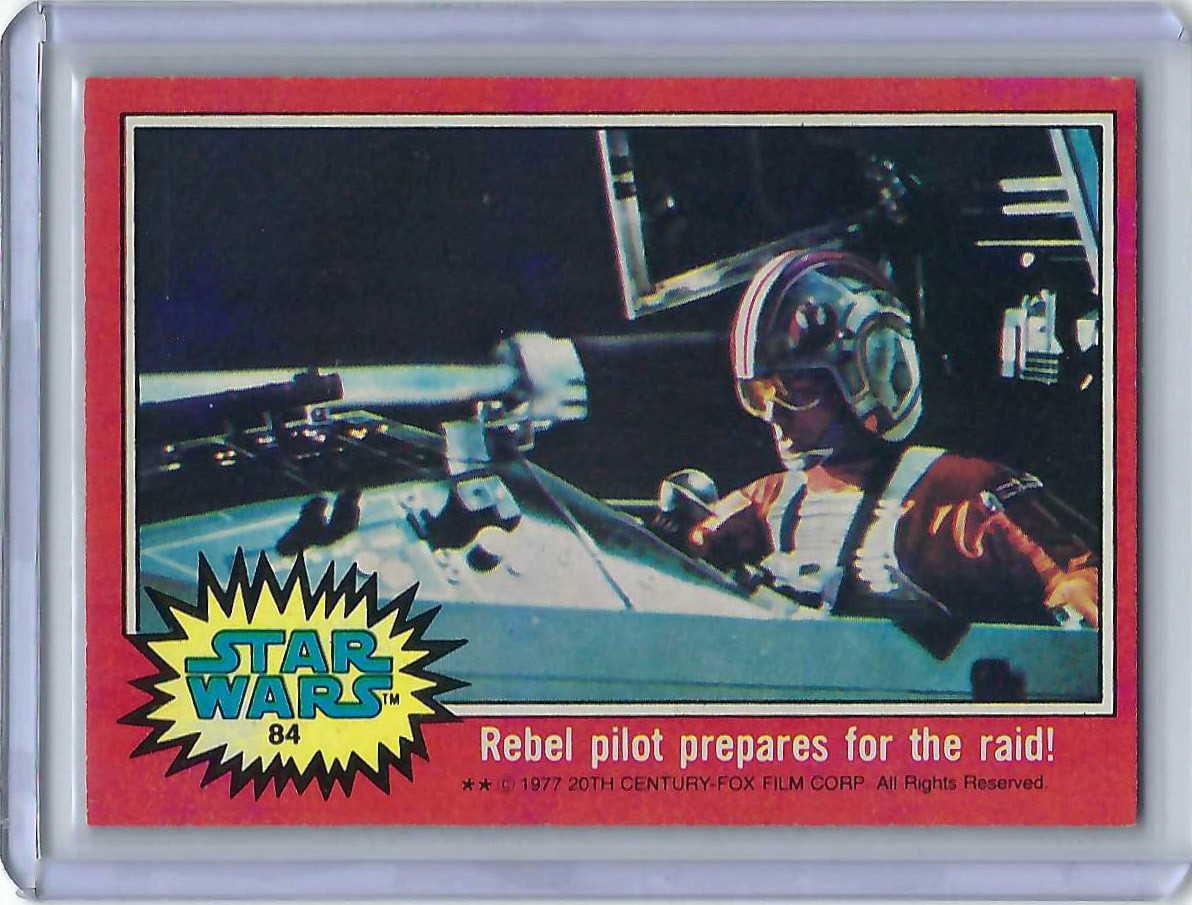 Star Wars SERIES 2 RED CARD # 84 SKYWALKER A NEW HOPE Topps 1977 VINTAGE MINT