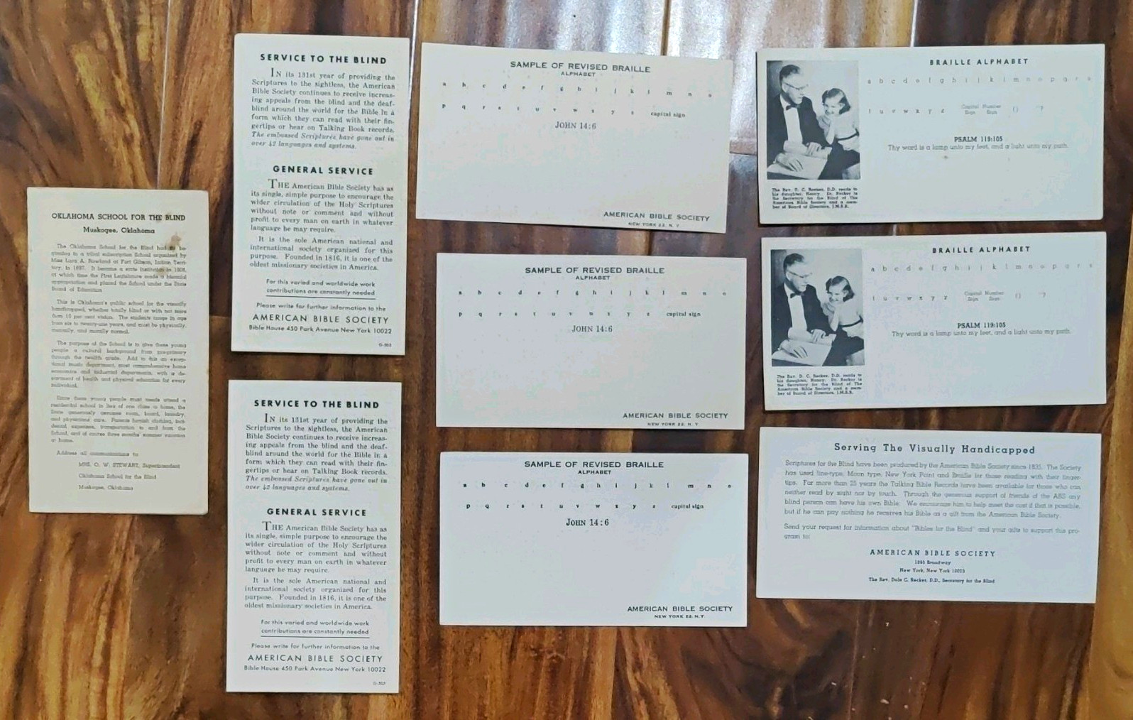 Vtg Mid-Century Braille, Talking Book, & Institutional History Ephemera Lot of 9