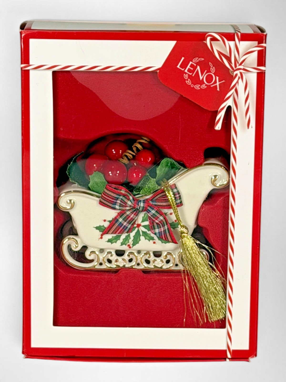Lenox Holiday Sleigh Christmas Ornament 4\