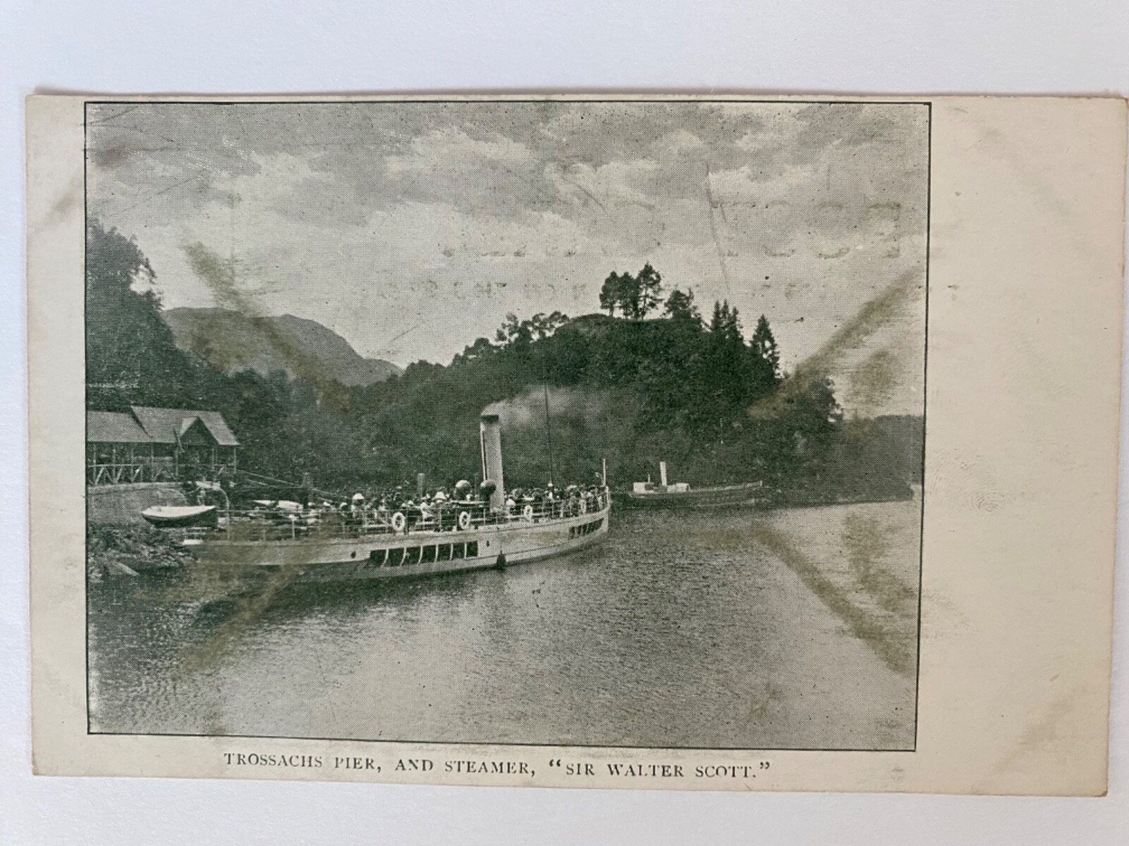 Vintage Postcards Early 1900 Trossachs Pier UK Steamer Sir Walter Scott Lot of 2