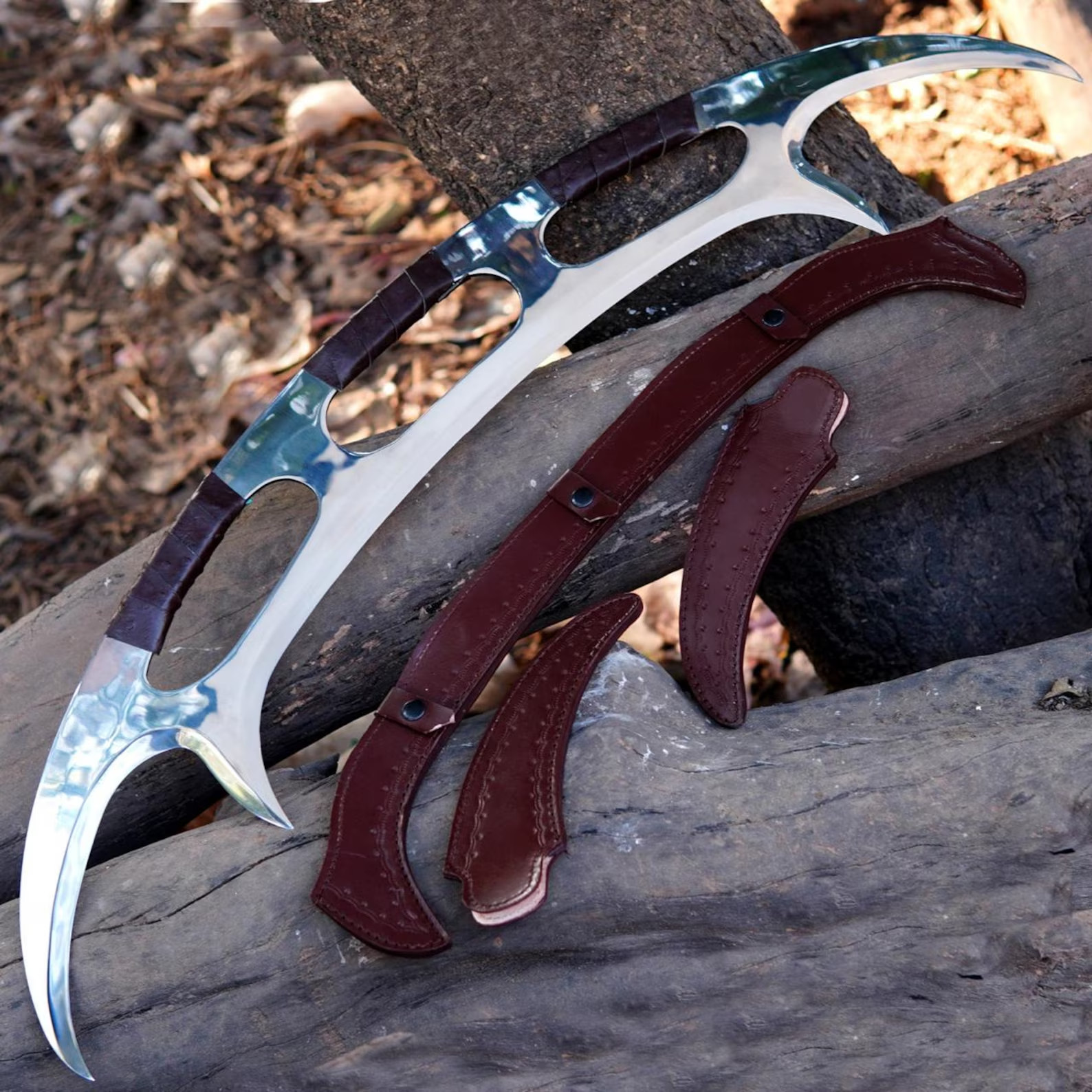 Star Trek Klingon Bat\'leth Replica – Full Size Polish Steel Cosplay Gift Prop
