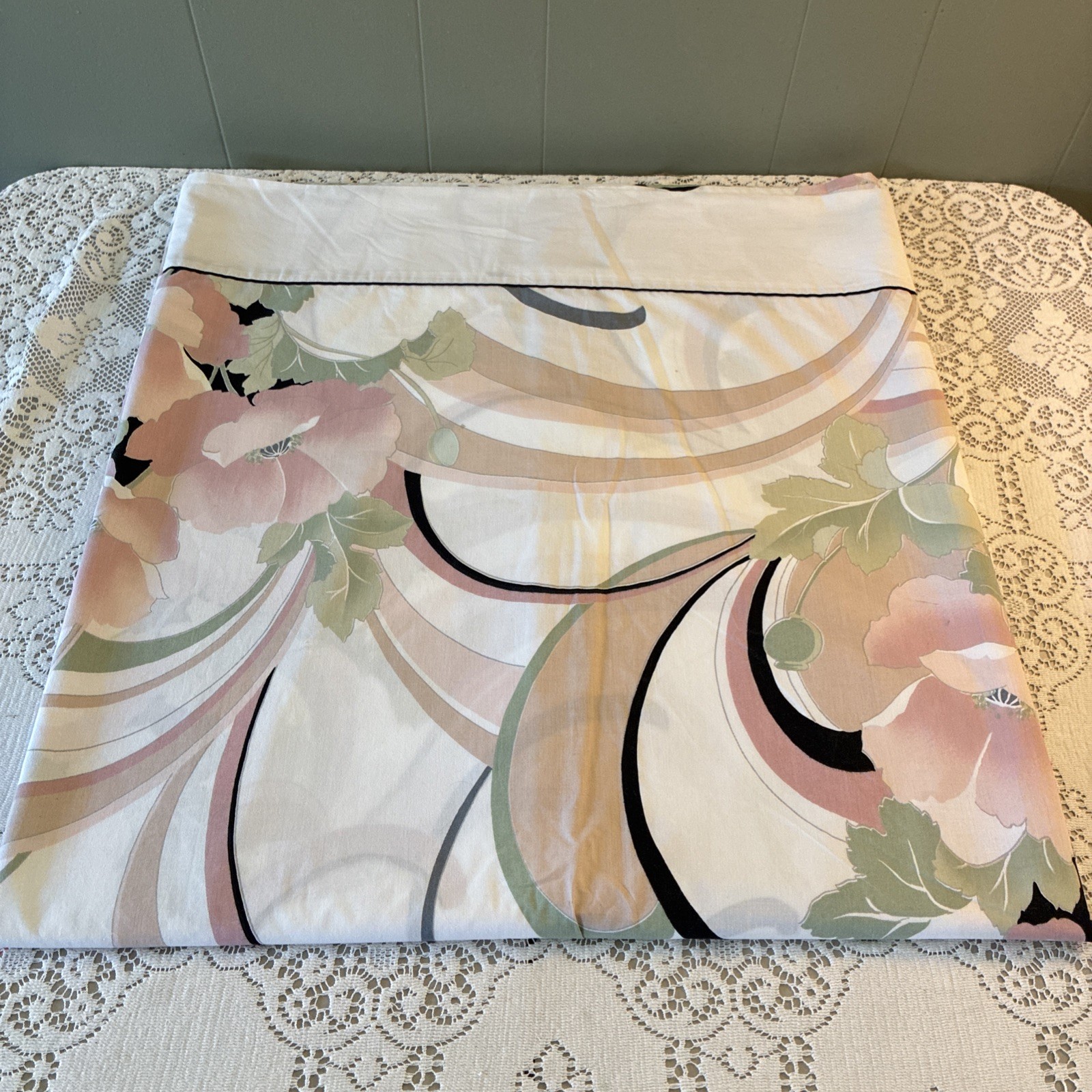 Vintage Springmaid Anastasia Andre Richard Flat Sheet Art Deco Queen