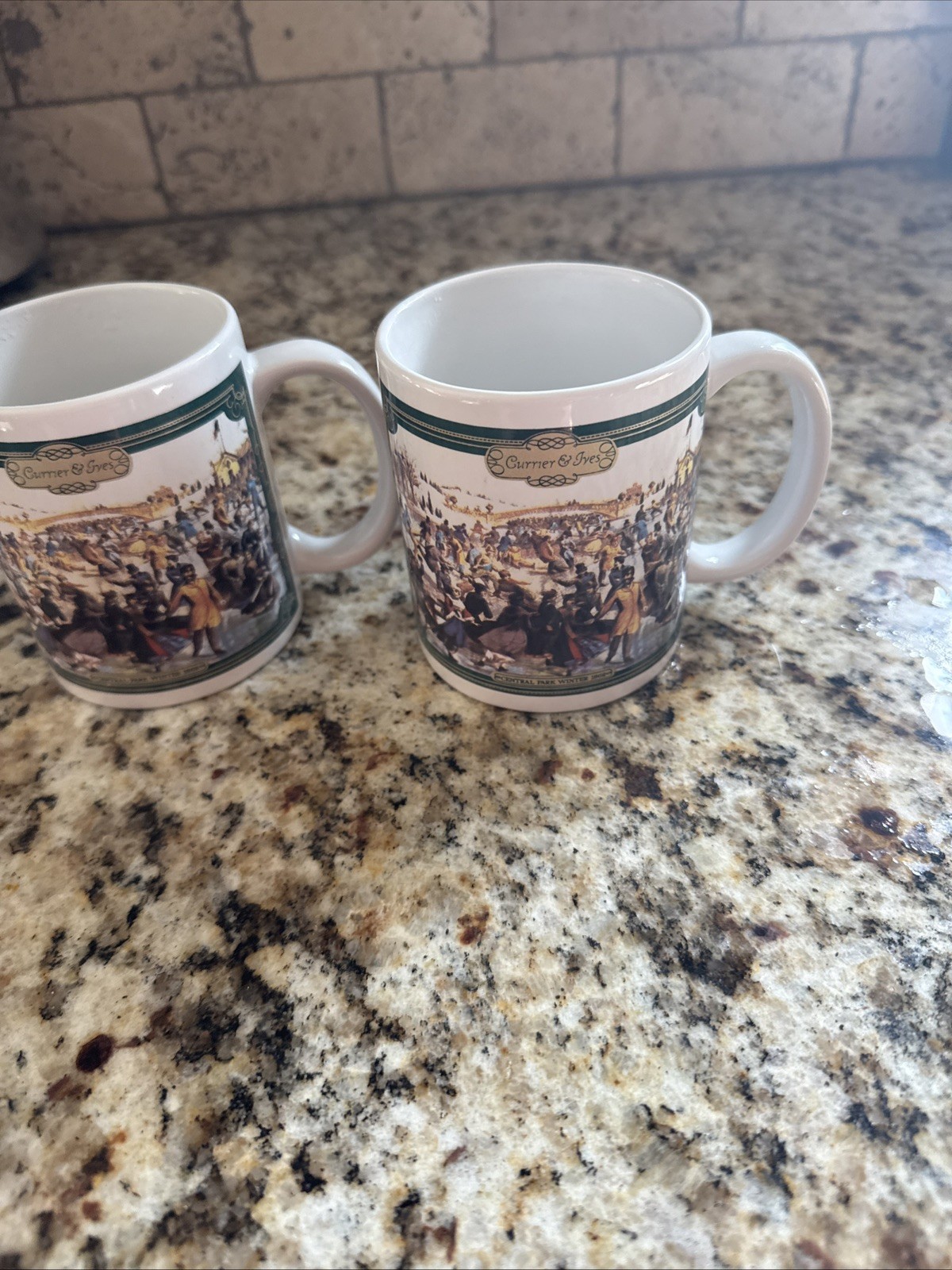 Currier & Ives Central Park Winter 1862 Ceramic Mug By Houston Harvest