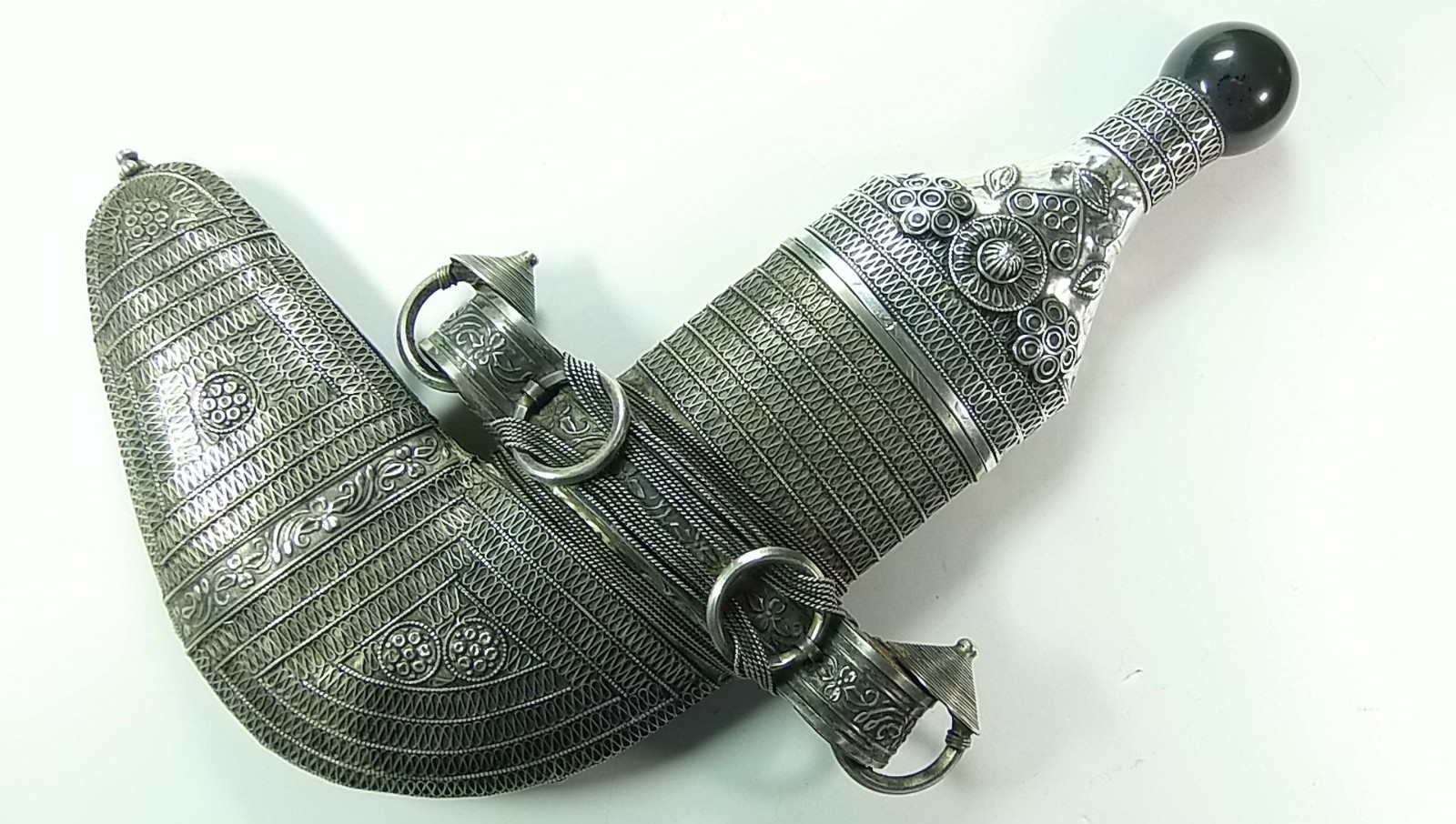 Antique SILVER Yemen Saudi Arabia, ARABIC Khanjar, Jambiya Middle East Dagger