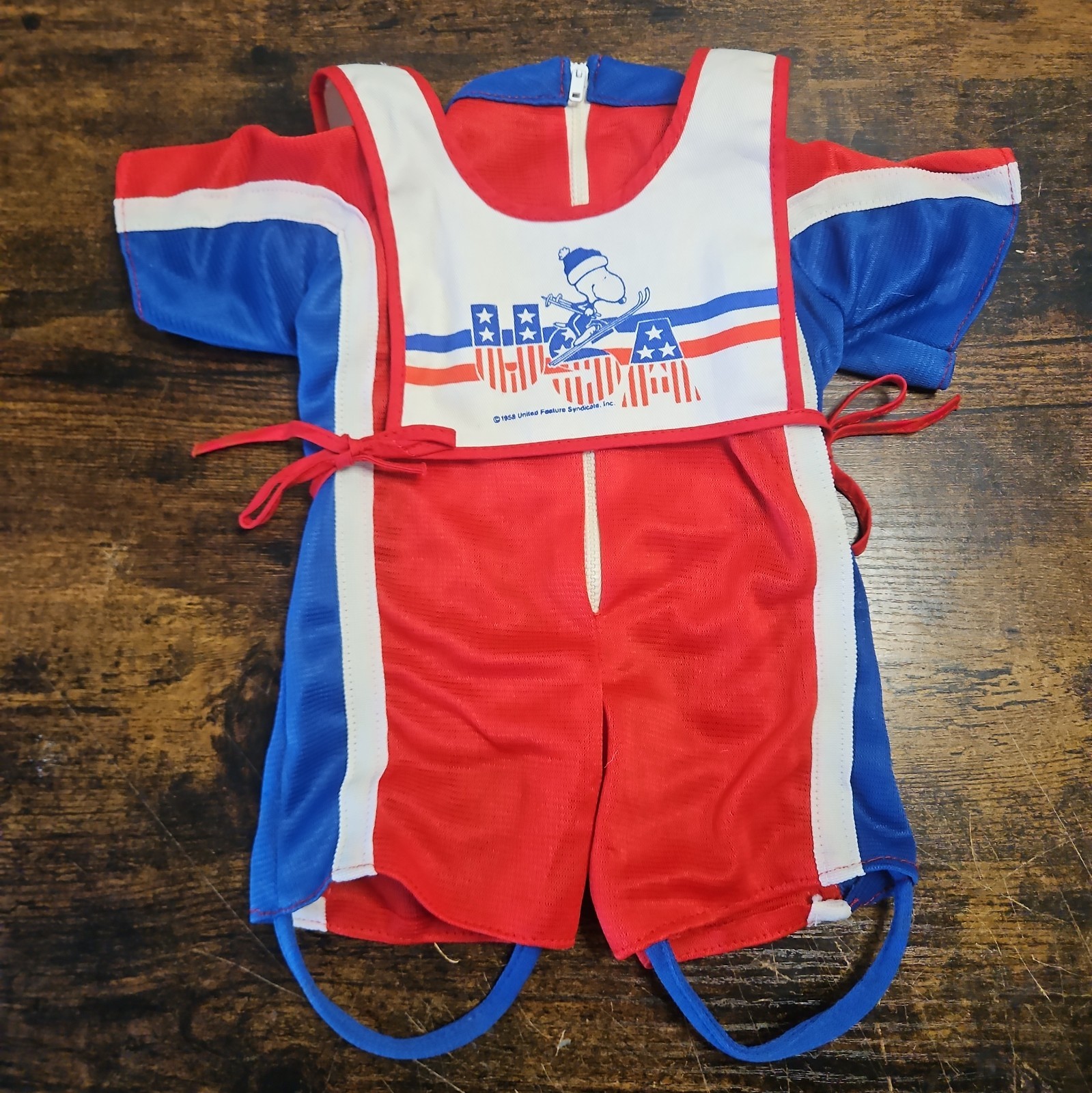 Vintage Snoopy Snoopy's Wardrobe USA OLYMPICS 1958 Snoopy Outfit 