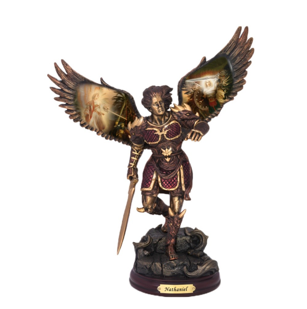 The Bradford Exchange Angel Nathaniel: Gift of God Religious Sculpture Issue #25