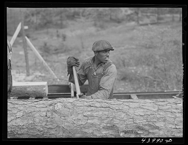 Photo:Heard County Georgia 1941 Sawmill Worker African American Lumberman