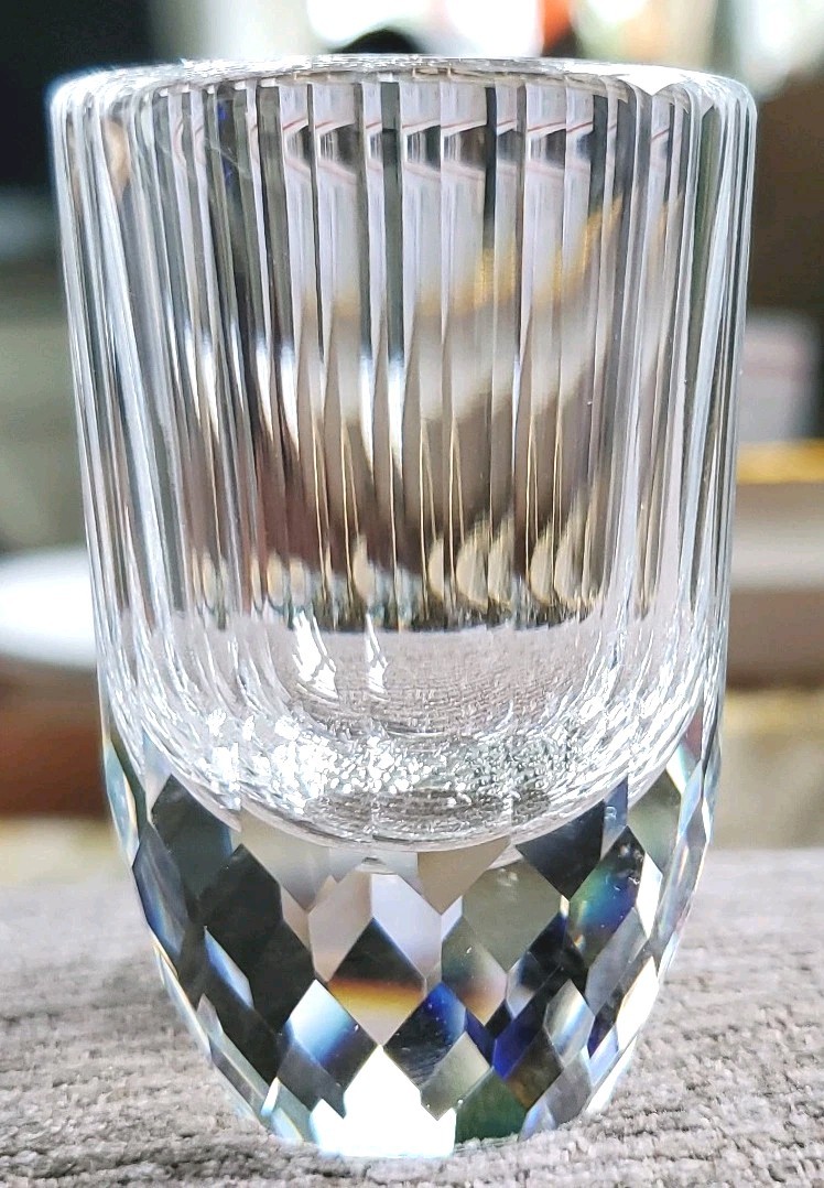 Swarovski Crystal Schnapps Shot Glasses Set of 4 Clear Cut Retired NO BOX
