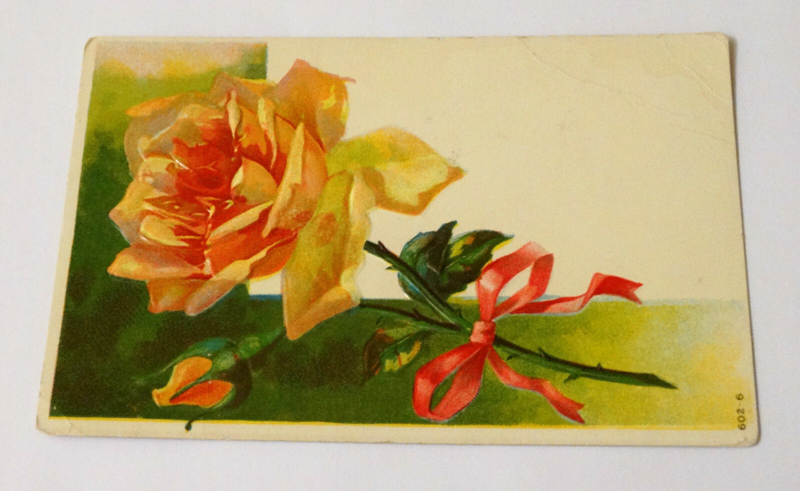 Rose Greetings Postcard Antique Embossed c1910