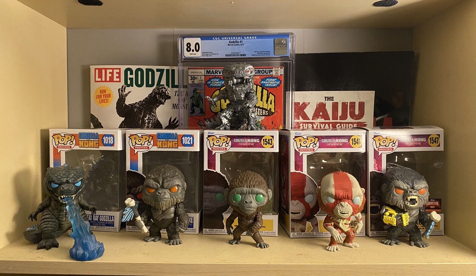 Lot Of 6  King Kong And Godzilla Funko Pops/ Toys / Kaiju