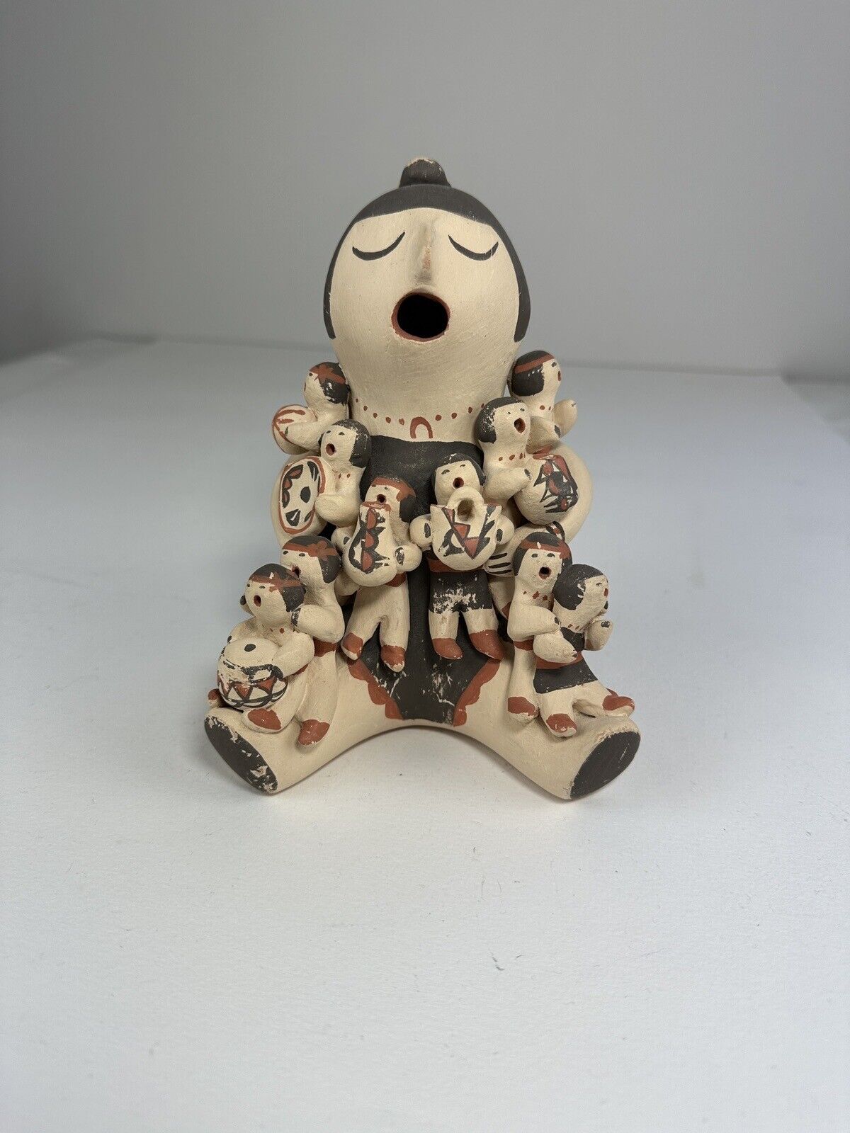 VTG Mary Ellen Toya Story Teller Jemez Pueblo Native American Indian Pottery HTF