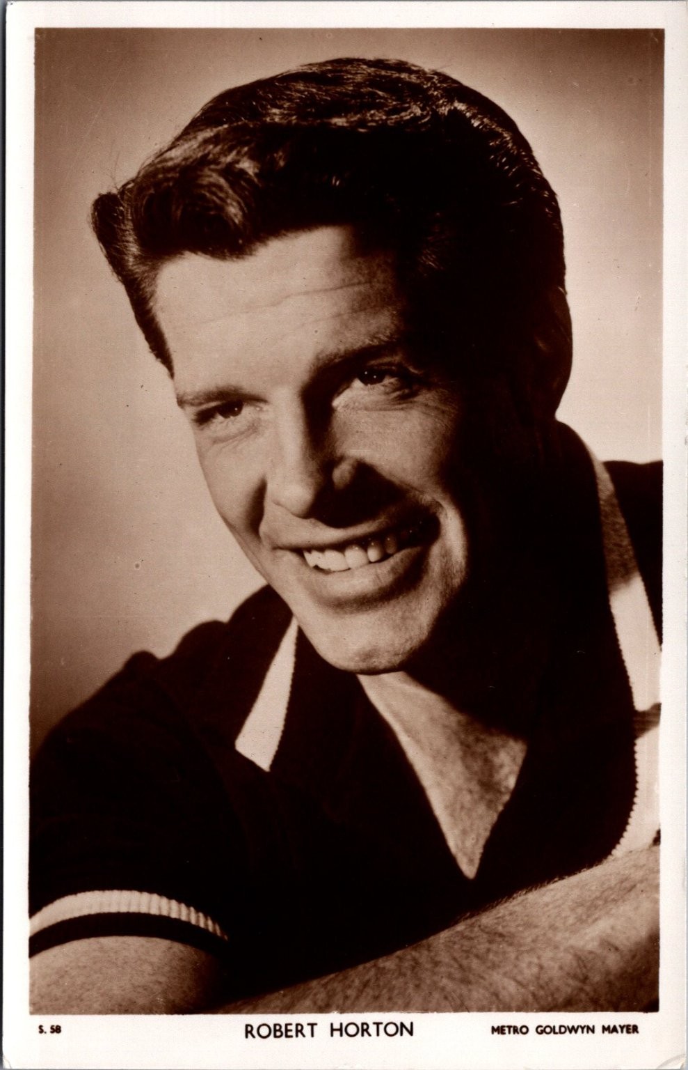 Robert Horton Metro Goldwyn Mayer Picturegoer Postcard S. 58 Vintage 1950s