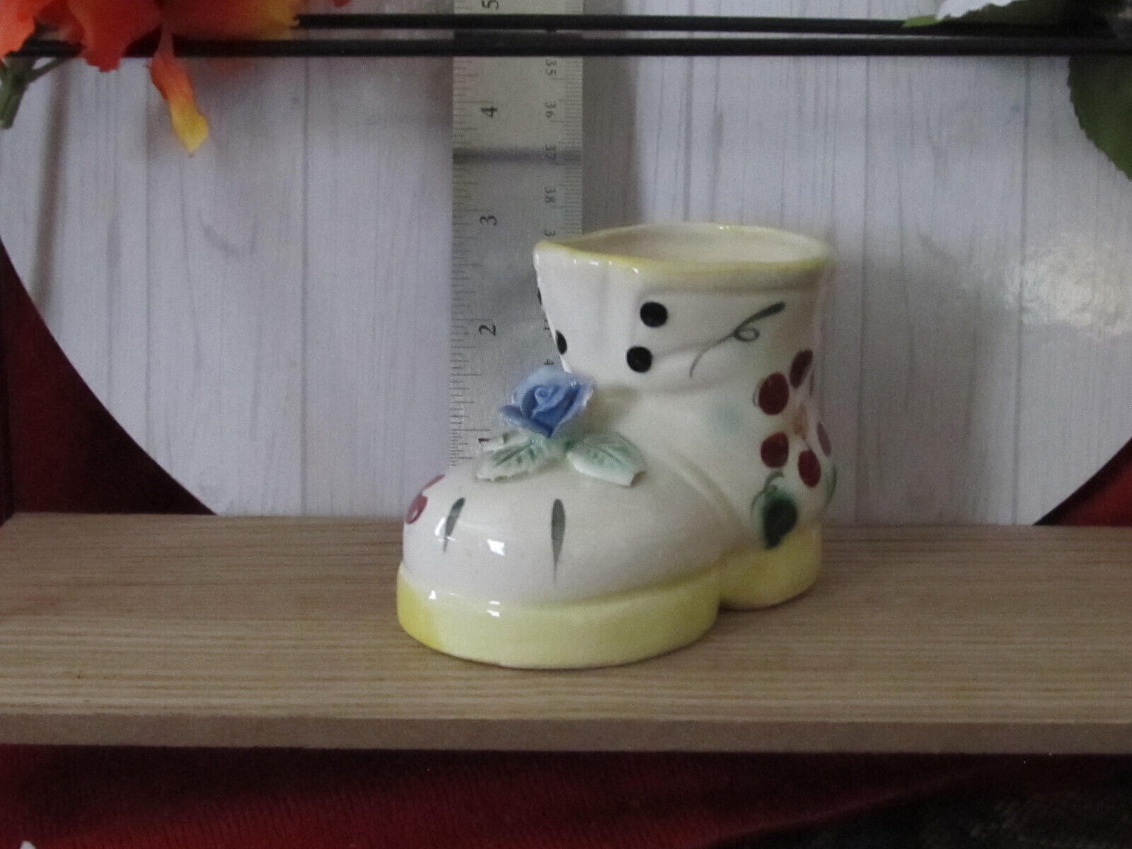 Vintage Shoe Planter Baby Shoe 5x3in Marked Japan