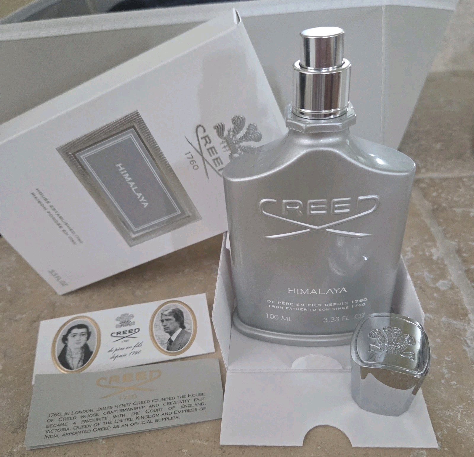 EMPTY BOTTLE Creed Himalaya 100% Authentic With  Box And Bag 