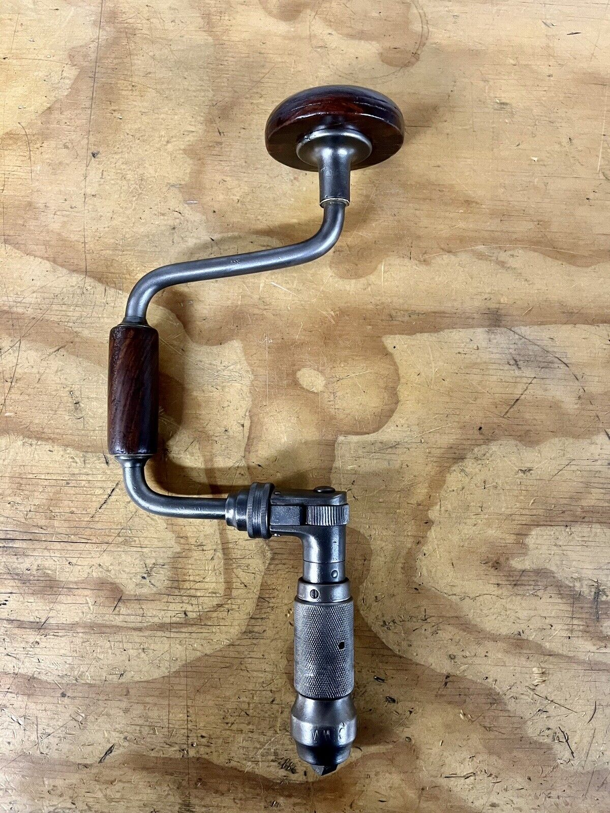 Vintage Super Rare GL Holt Patent 8” Ratcheting Bit Brace Hand Drill Excellent