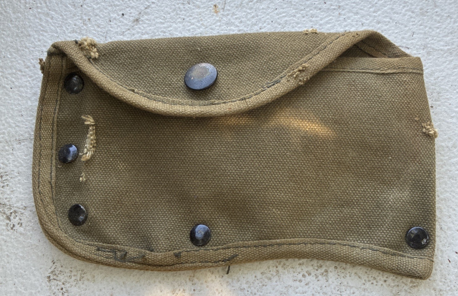 Vintage WW2 U.S. Army Mattock/Pick Axe Cover Tan Canvas