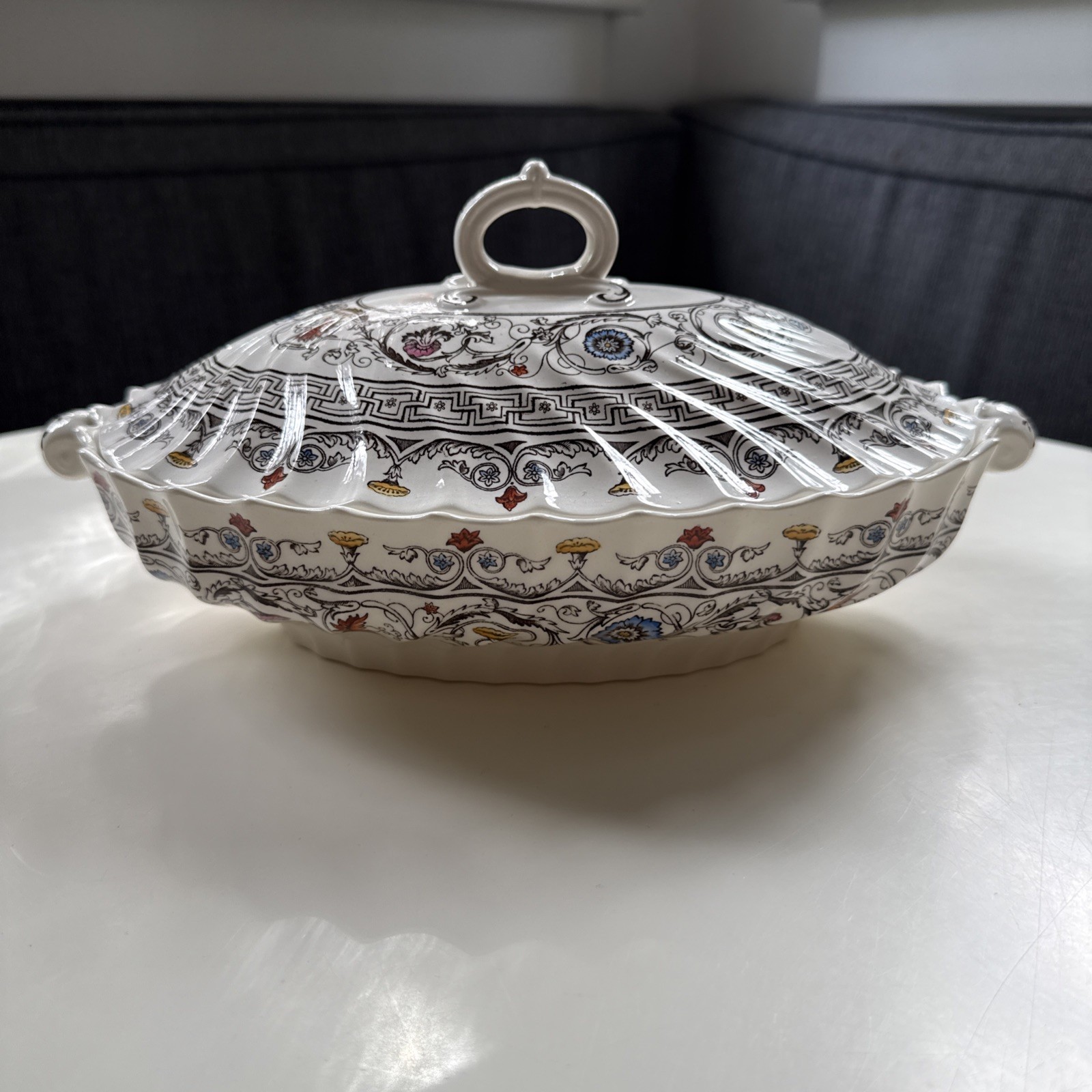 Spode Copeland Florence Oval Covered Vegetable Bowl w/ Lid, Great Condition