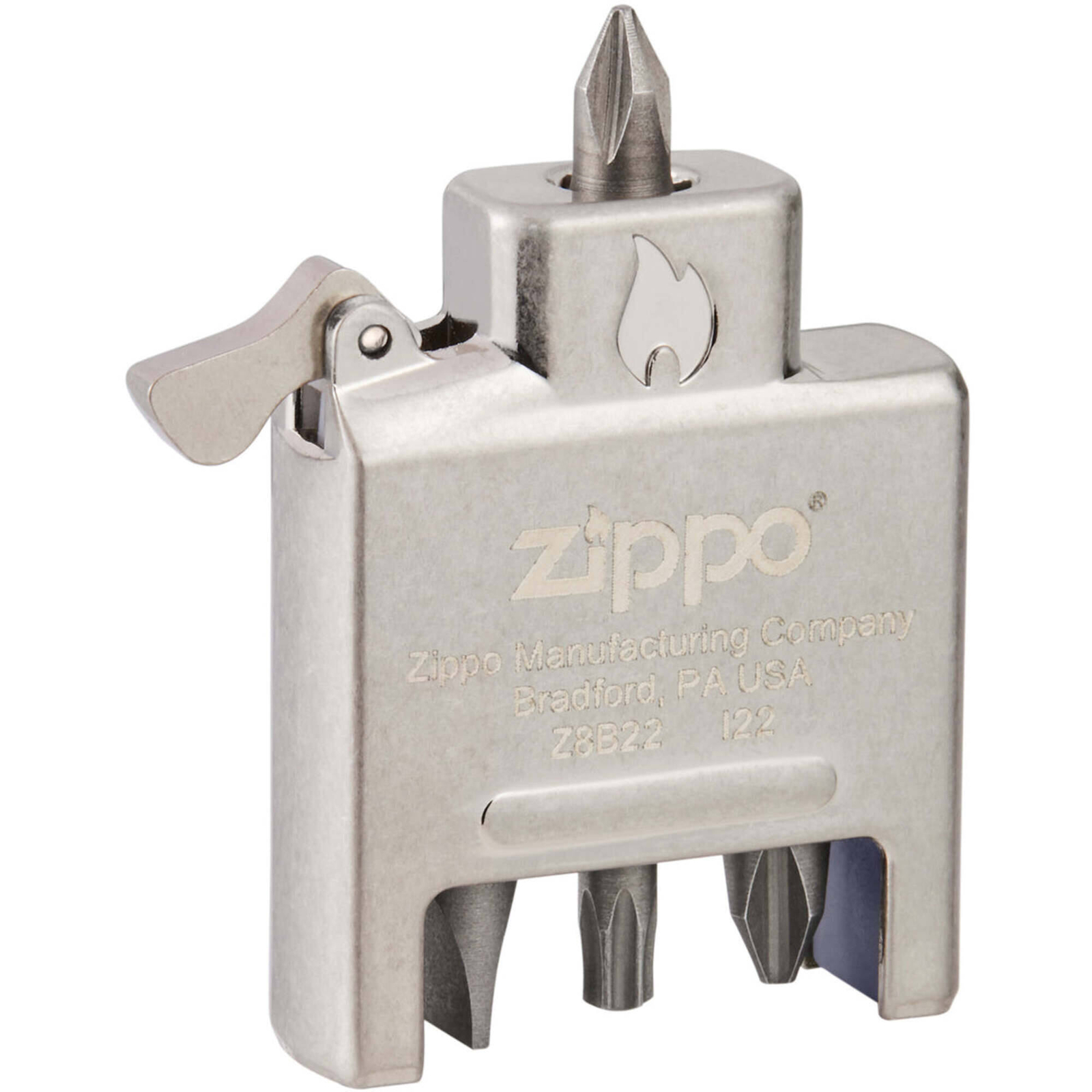 Zippo Lighter Insert Everyday Carry Bit Safe 4-in-1 Functional Screwdriver 65701