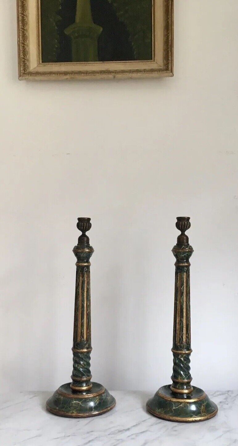 Pair of Vintage Theodore Alexander Candle Holders