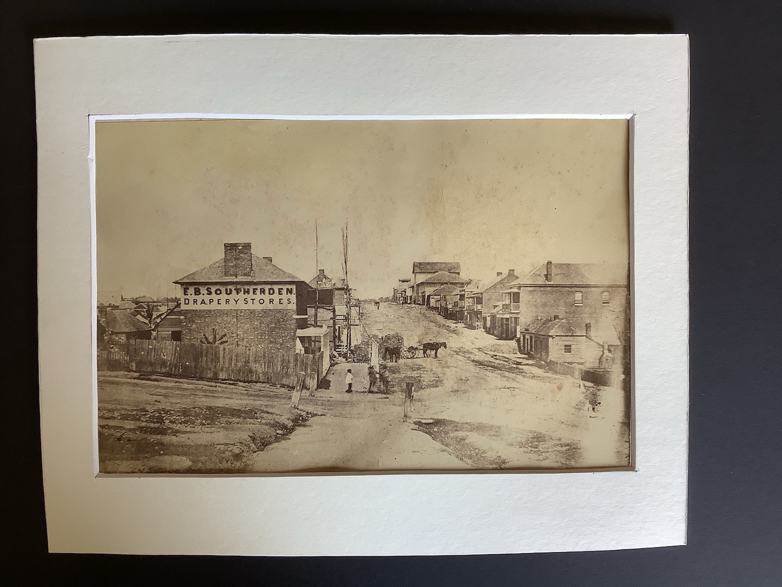 Rare c1859 Brisbane Queen Street Original Albumen Photo Southerden Store QLD