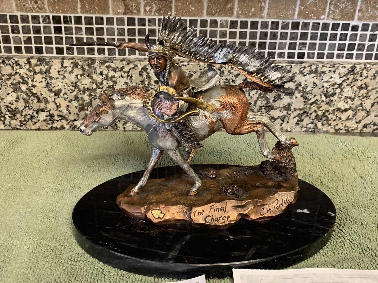The Legend’s The Final Charge Sculpture Mixed Media  ,C.A.PARDELL 1991 246/750