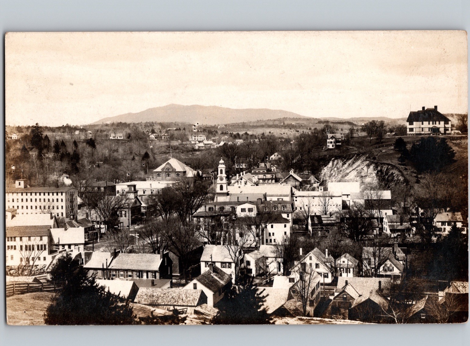 c1910 Birds Eye View Of East Hill Peterboro New Hampshire NH RPPC Peterborough