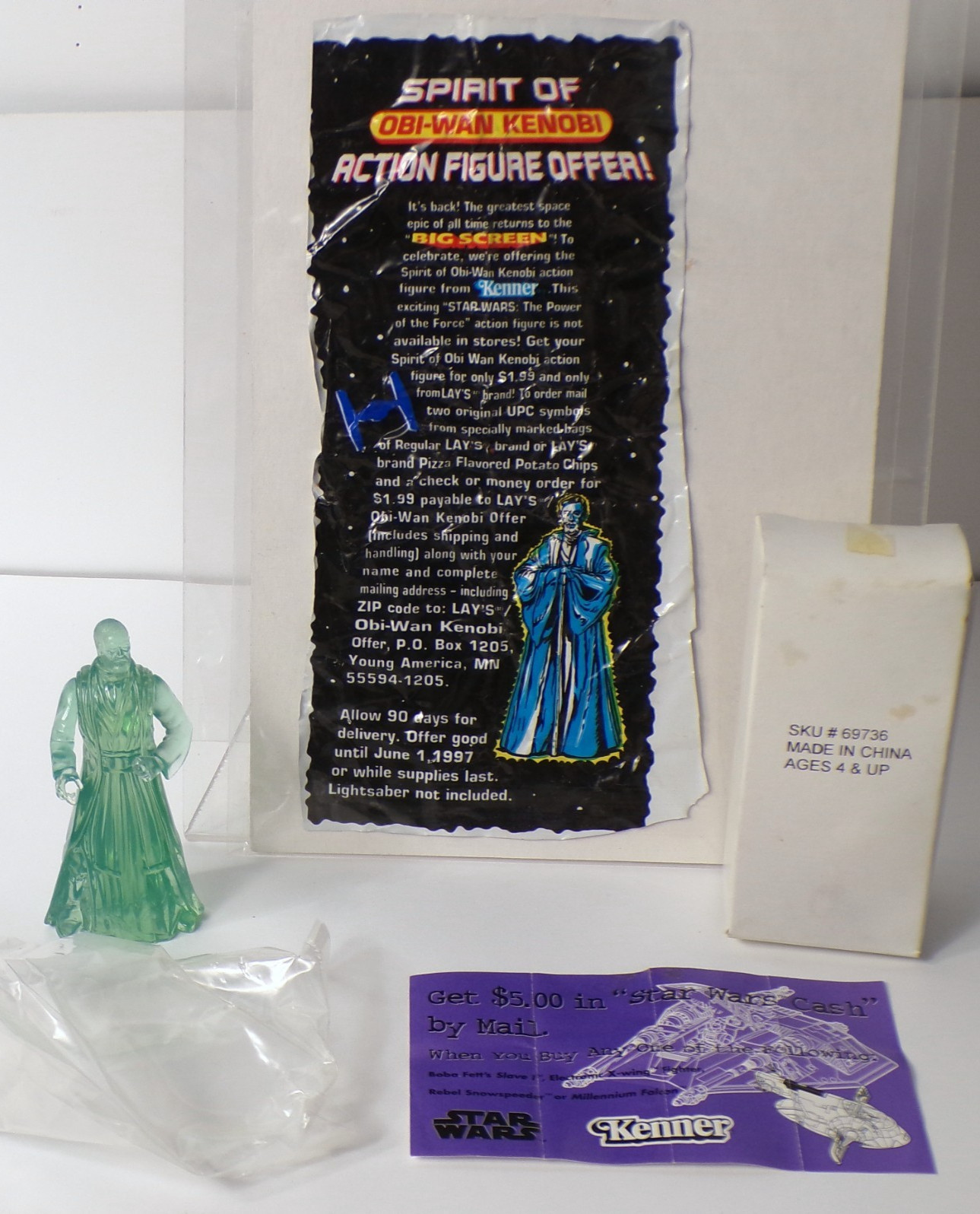 Star Wars / FRITO LAYS  MAIL IN Promo SPIRIT OF OBI-WAN KENOBI   Kenner 1997