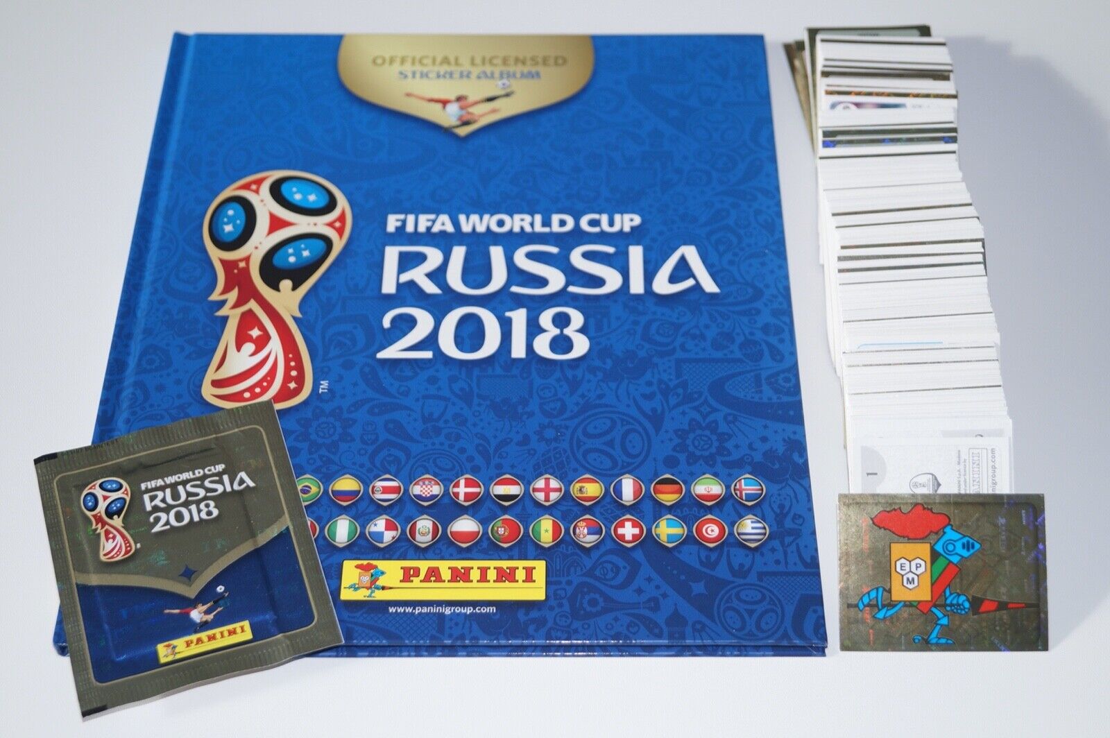 PANINI Russia 2018 World Cup 18 - complete set 670 + hardcover album Belgium