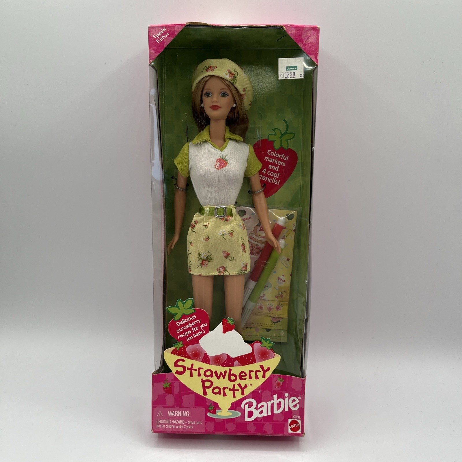 NEW 1998 VINTAGE, by MATTEL #22895, BARBIE STRAWBERRY
