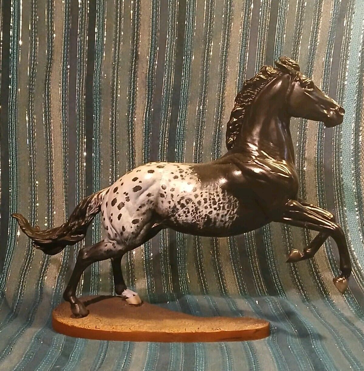 Breyer Custom Black Appaloosa Wyatt/ Gaming Stock Horse 