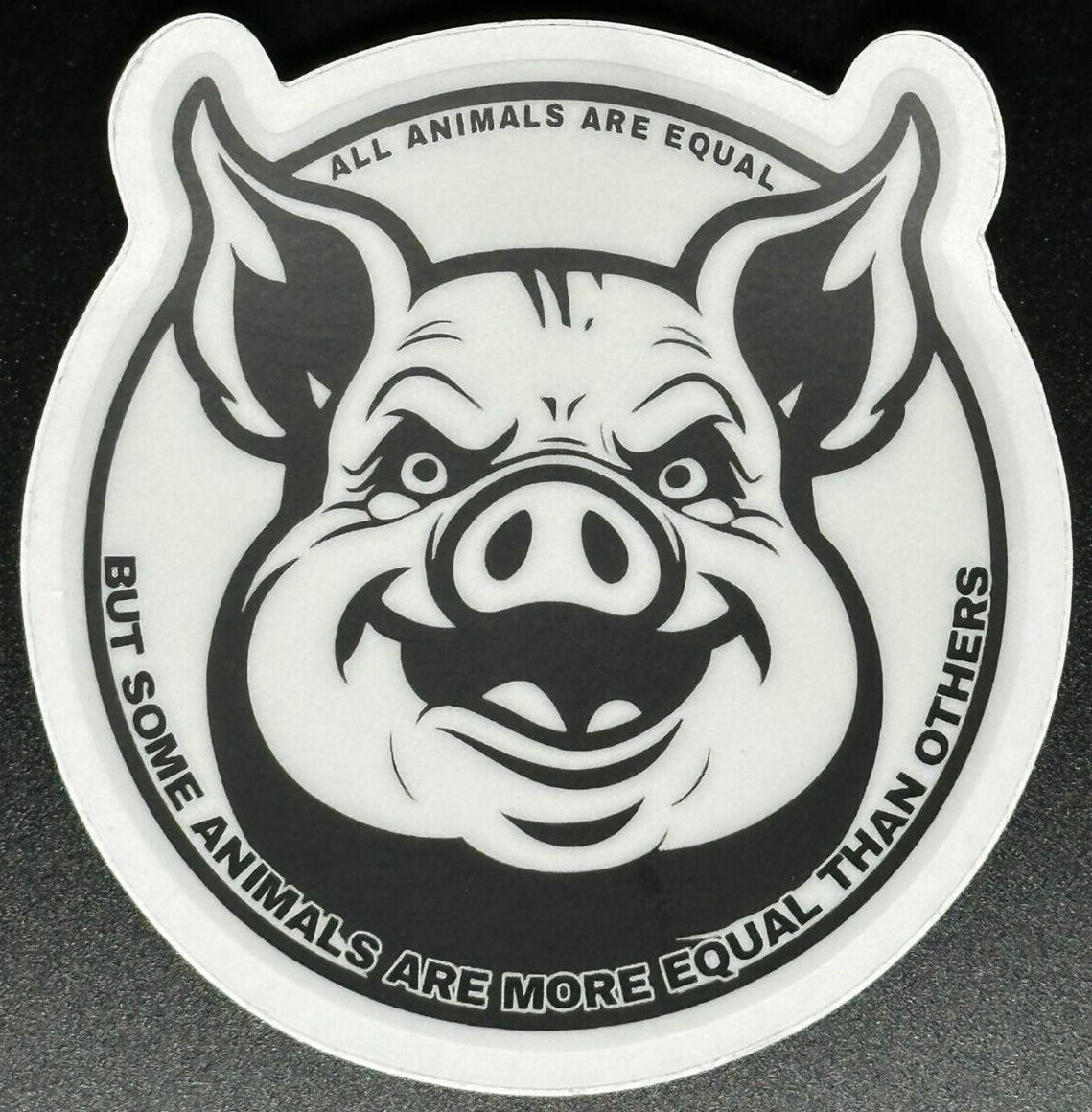 George Orwell Animal Farm Pig Sticker 3 x 3 \