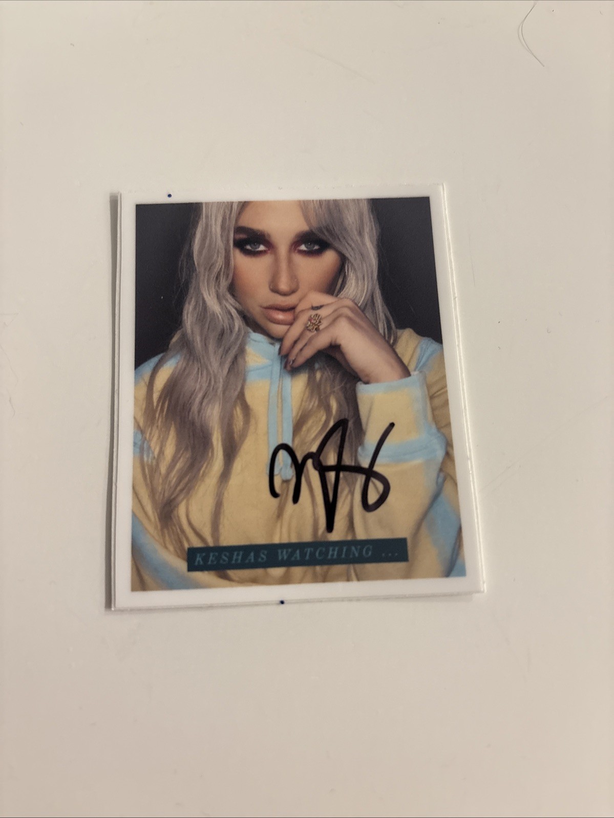 Kesha (Ke$ha) Signed Kesha’s Watching Sticker Card Music Autographed