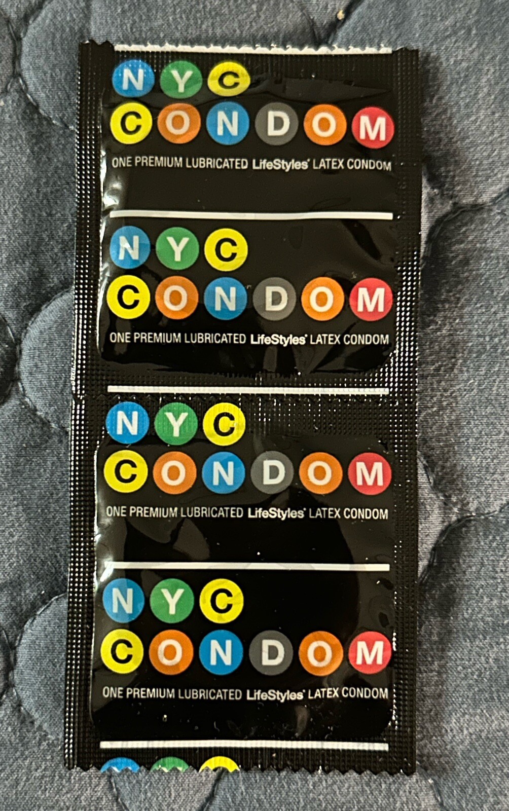 NYC Memorabilia Subway Condom 2007 Lifestyles Latex Vintage History Sex