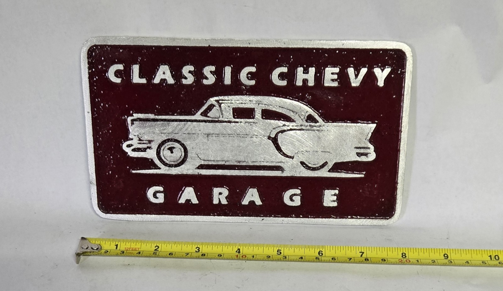 Vintage Cast Aluminum Classic Chevy Garage Plaque Collectable Nostalgia Vintage Cast Aluminum Classic Chevy Garage Plaque Collectable Nostalgia