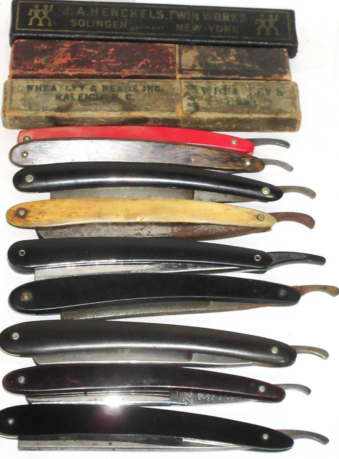Antique Straight Razor Barbers Styling Shaving Lot Of  12